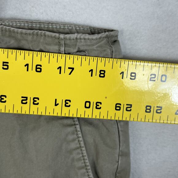 Old Navy Pants Women's 14 Tie Belted Beige Wide Leg 100% Cotton Y2K - Picture 8 of 9